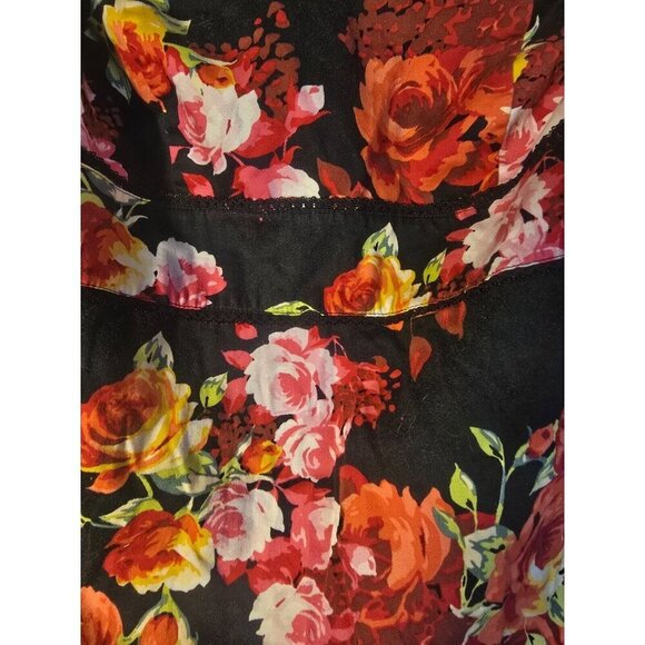 Torrid Strapless Boustier Sexy Black Floral Womens Plus Size 2 2X Hot - Picture 3 of 4